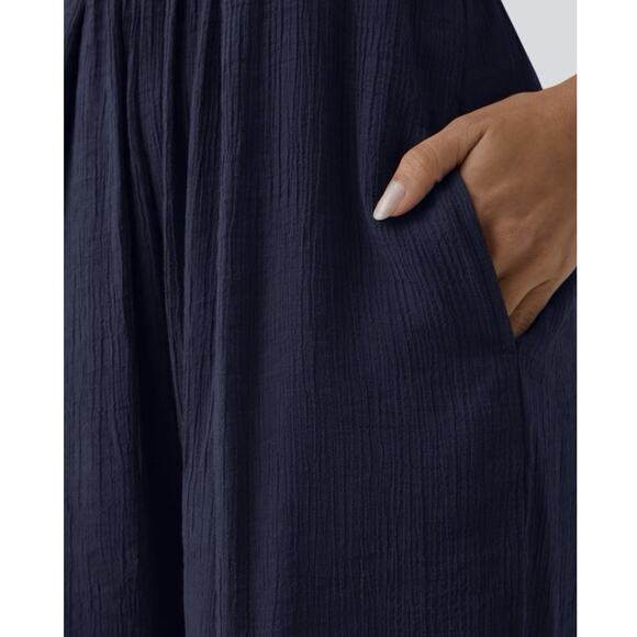 Halara Navy Blue Cropped Jumpsuit Womens Size XL NWT - Picture 4 of 10